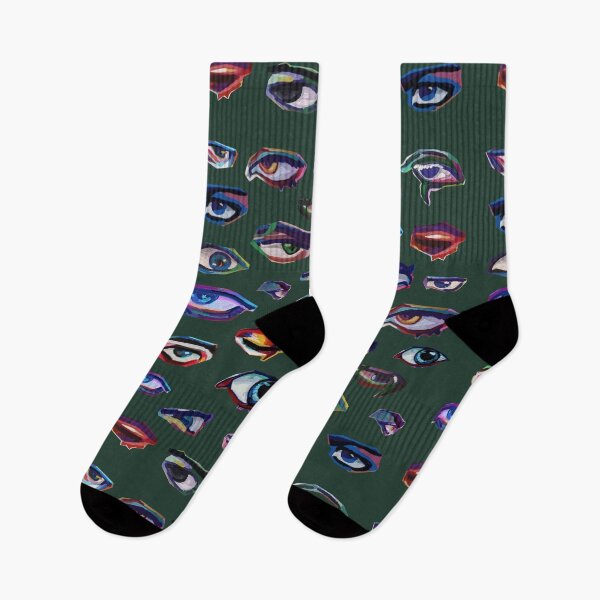 Item preview, Copy of Eyes pattern (green) - traditional/digital mix designed and sold by Viggorbiggor.
