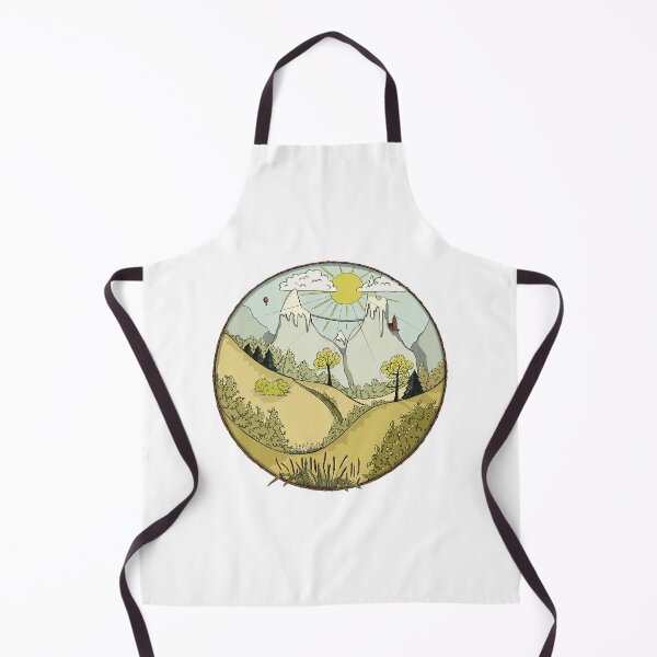 Artikelvorschau, Nature Landscape Mountains Sun Illustration entworfen und verkauft von AlinaSchaferArt.