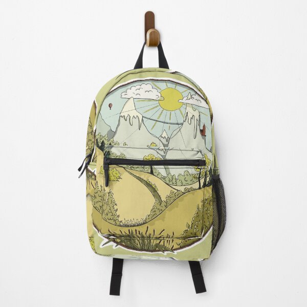 Artikelvorschau, Nature Landscape Mountains Sun Illustration entworfen und verkauft von AlinaSchaferArt.