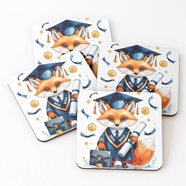 Item preview, Watercolor Fox MBA Business School Graduate designed and sold by AQUILAKREO.