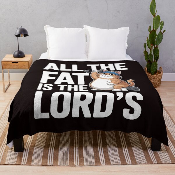 Item preview, All The Fat Is The Lord's – Funny Christian Gym Lover Workout Quote designed and sold by Redgiant87x.