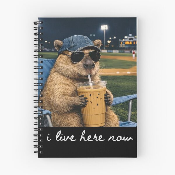 Item preview, Capybara I live Here Now, Capybara Drinking Iced Coffee designed and sold by will freed18.