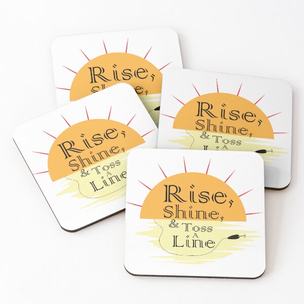 Item preview, Rise, shine and toss a line fishing Illustration. designed and sold by Art-Horizon.