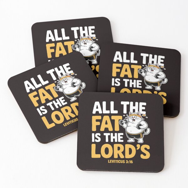 Item preview, All The Fat Is The Lord's – Gym Lover Funny Christian Workout designed and sold by Redgiant87x.