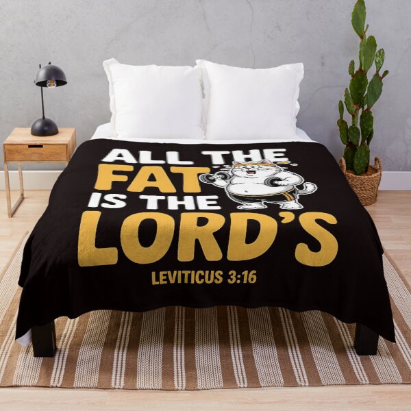 Item preview, All The Fat Is The Lord's – Gym Lover Funny Christian Workout designed and sold by Redgiant87x.