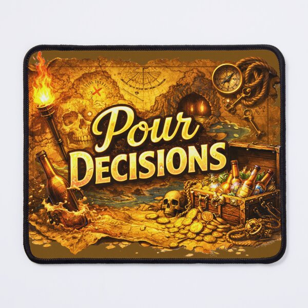 Item preview, Pour Decisions Treasure Logo — Pirate Bar Official Art designed and sold by A Sinister Sly.
