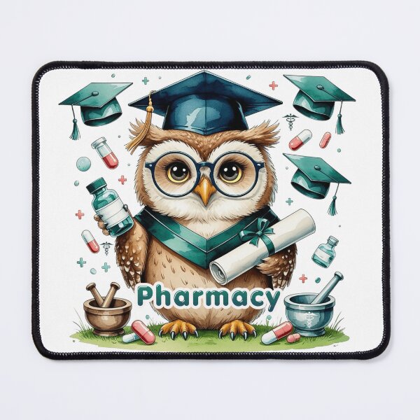 Item preview, Wise Owl Pharmacy School Graduate Art designed and sold by AQUILAKREO.