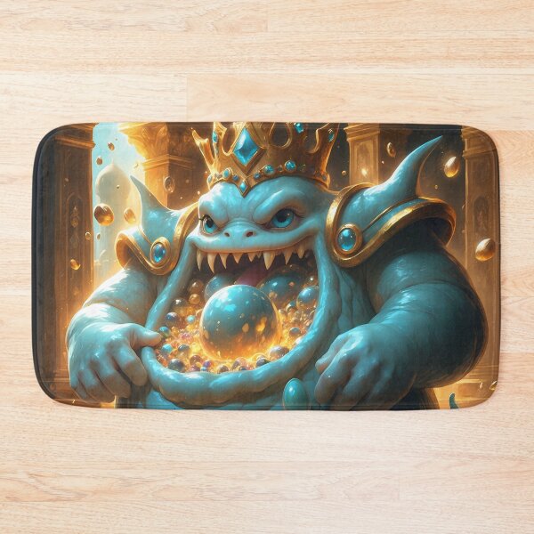 Item preview, Slime King - Greedy Blue Monster Treasure Art designed and sold by Lucid Dream Pixel.