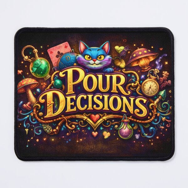 Item preview, Pour Decisions Wonderland Logo — Mystic Bar Official Art designed and sold by A Sinister Sly.