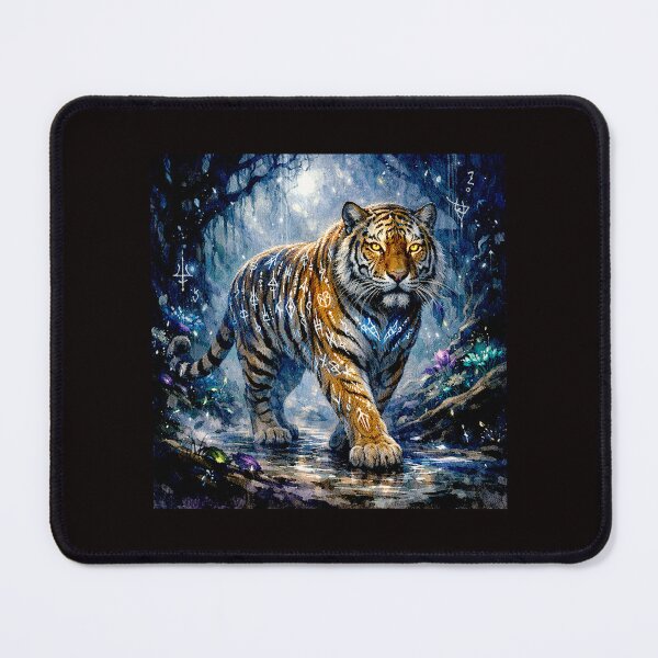 Item preview, Runebound Sovereign: The Mystic Tiger of the Moonlit Realm designed and sold by Helios Be. Lavsh.