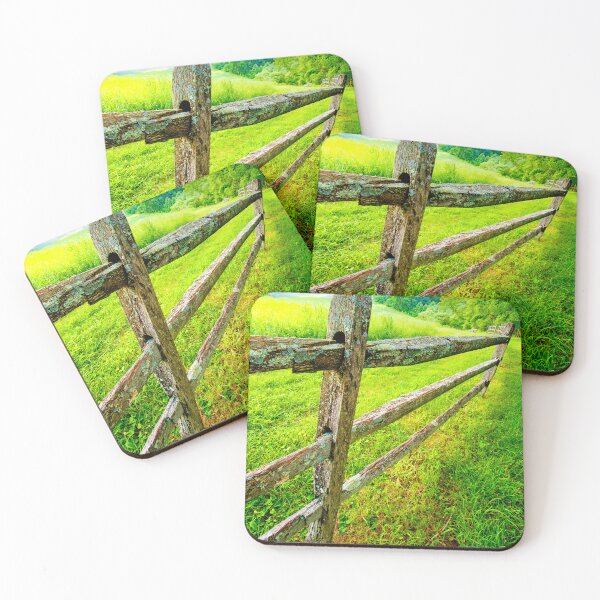 Item preview, Wooden Slab Fence, Country Meadow, Montgomery County, Pennsylvania designed and sold by AMacGPhilly.