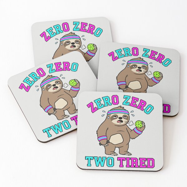 Item preview, Zero Zero Two Tired - Sloth Pickleball Pun designed and sold by DigitalGlade.