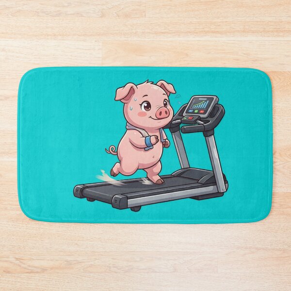Item preview, Funny Sweat Piglet Treadmill - Workout Anime Cartoon designed and sold by WalterAdd.