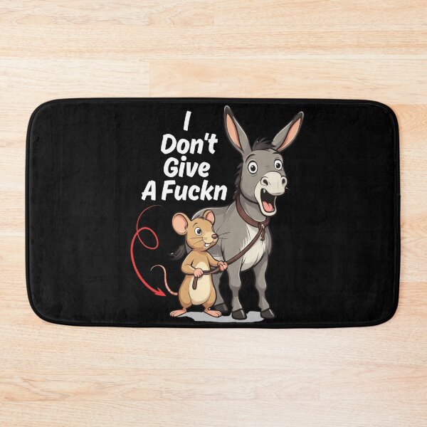 Item preview, “I Don’t Give A Fuckn – Funny Donkey and Mouse Pun Shirt | Sarcastic Animal Humor designed and sold by Cree8if.