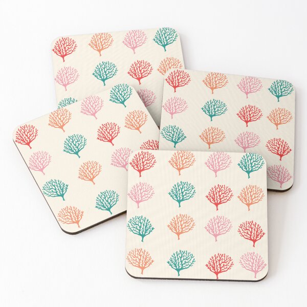 Item preview, Retro Coral Pattern on Cream designed and sold by PVTCreations.