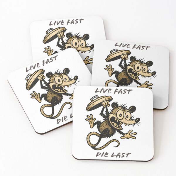 Item preview, Live Fast Die Last Opossum – Funny Trash Animal Vintage Art designed and sold by Phetuvov.