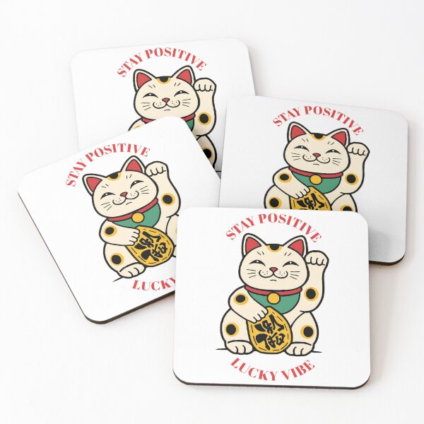 Item preview, Lucky Cat Tattoo – Stay Positive Maneki-neko Art designed and sold by Phetuvov.