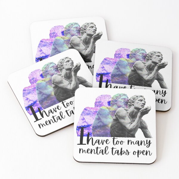 Item preview, Too Many Mental Tabs Open | Funny Overthinker & ADHD Quote designed and sold by Personal Echo.