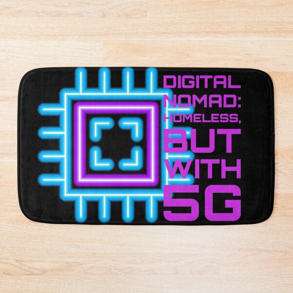 Item preview, Digital Nomad - Homeless But With 5G Funny Tech Art designed and sold by Mini Pixel Perfect Co..