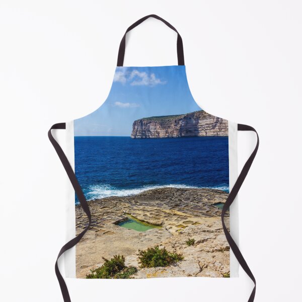 Item preview, Rock Salt Pans and Turquoise Sea Along Dramatic Coastal Cliffs on a Sunny Mediterranean Shoreline designed and sold by Nmallia.