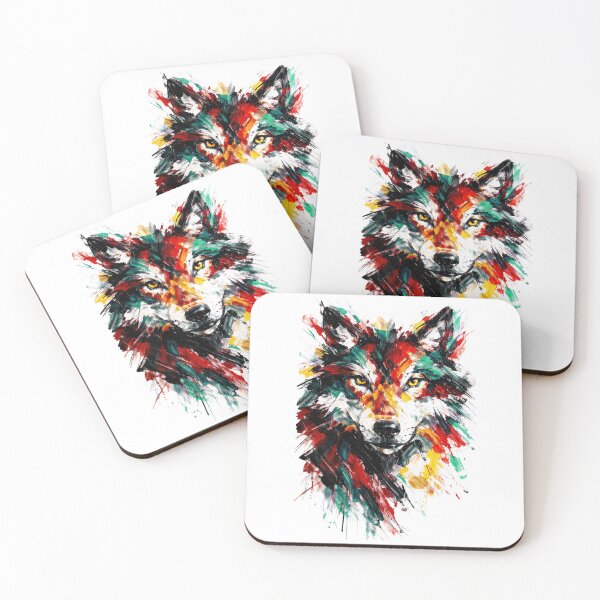 Item preview, Vibrant Impasto Wolf designed and sold by caracatita75.