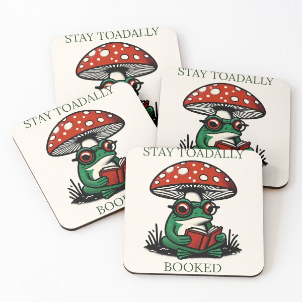 Item preview, Reading Frog Toadally Booked – Funny Goblincore Dark Academia Art designed and sold by Phetuvov.