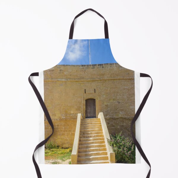 Item preview, Stone Watchtower With Staircase on Coastal Cliff Overlooking Blue Sea Under Clear Sky designed and sold by Nmallia.