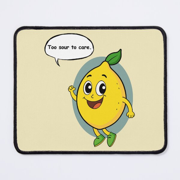 Item preview, Too Sour to Care Lemon Sticker | Cute Kawaii Lemon Cartoon Character Design designed and sold by RositaArtStudio.