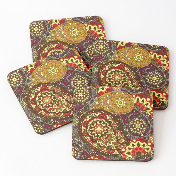 Item preview, Retro 1960's Paisley Red And Yellow Hippie Pattern designed and sold by DEC02.