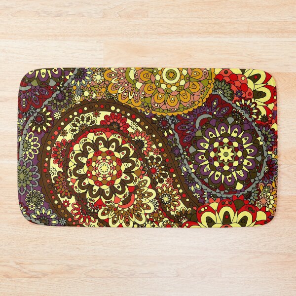 Item preview, Retro 1960's Paisley Red And Yellow Hippie Pattern designed and sold by DEC02.