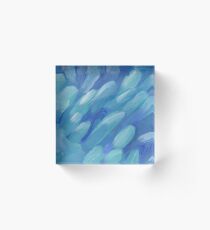Abstractly Blue Acrylic Block
