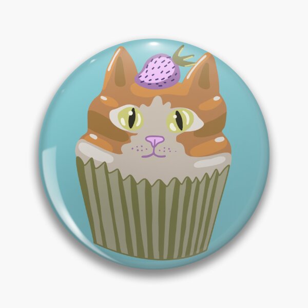 Item preview, Orange cat cupcake dessert designed and sold by Spotted Doodles.