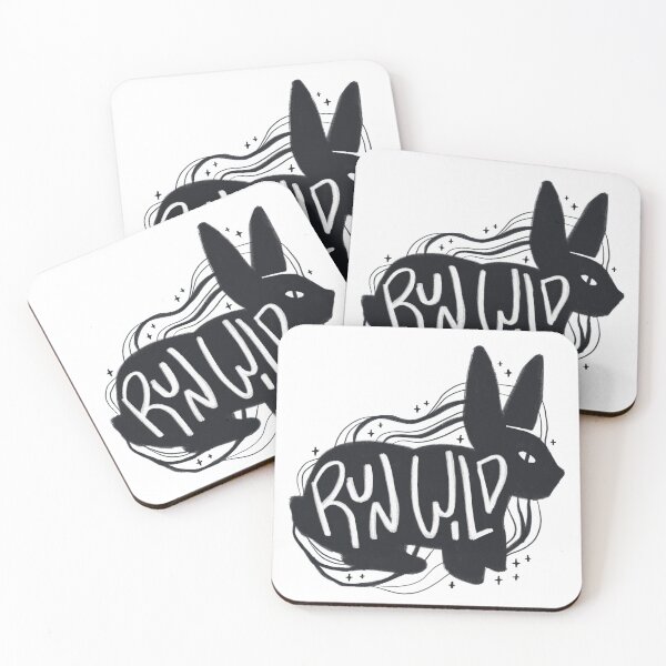 Item preview, Run Wild Rabbit (Black) designed and sold by Nothing But Tea.