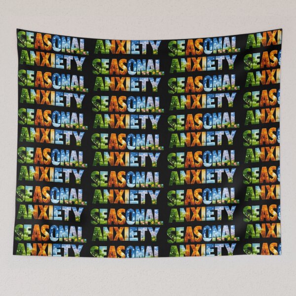 Item preview, Seasonal Anxiety Funny Overthinking Mood Seasons Typography Design designed and sold by TeeTimeTreasure.