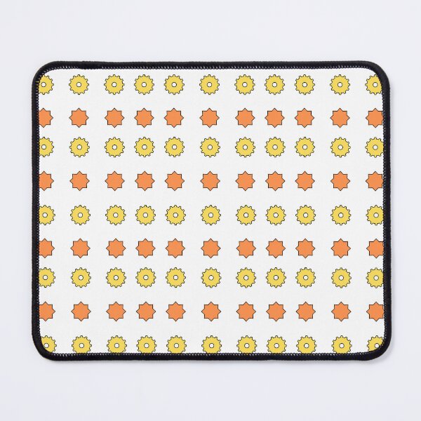 Item preview, Yellow Cogs and Orange Stars on White background pattern designed and sold by fev-rocks.