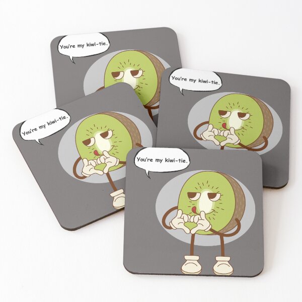 Item preview, You’re My Kiwi-tie Cute Kiwi Sticker | Kawaii Kiwi Cartoon Love Pun Design designed and sold by RositaArtStudio.