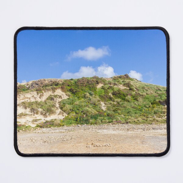 Item preview, Coastal Dune Landscape With Sandy Cliffs, Green Vegetation and Bright Blue Sky on a Sunny Day designed and sold by Nmallia.
