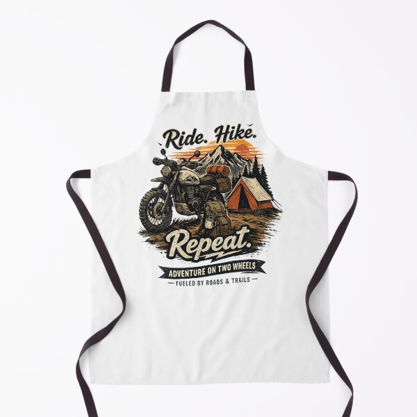 Item preview, Ride Hike Repeat. Adventure on Two Wheels - Vintage Motorcycle Camping designed and sold by KRBN-Studio.