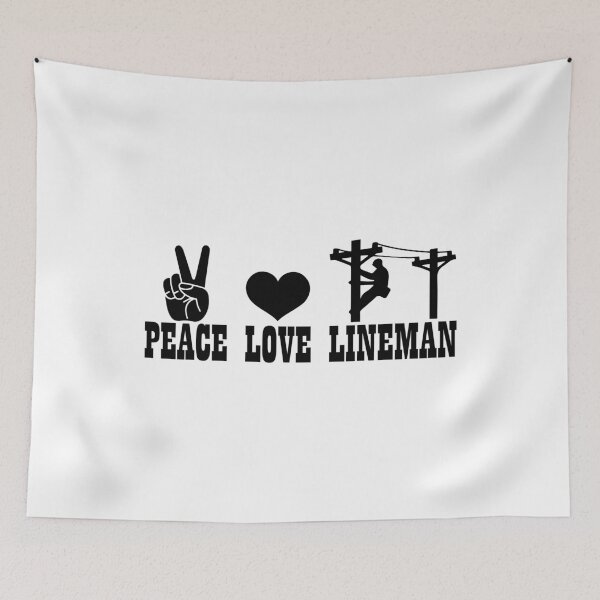 Item preview, Peace Love Lineman - Funny Electrician Sparky Trade Pride designed and sold by FuzionRaptor.