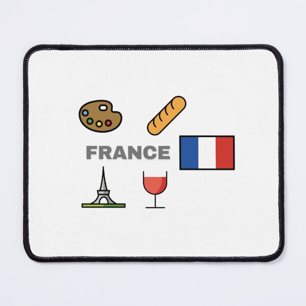 Item preview, France Vibes – Paris Emoji Design | Art, Baguette, Eiffel Tower & Wine designed and sold by iccdesignsshop.