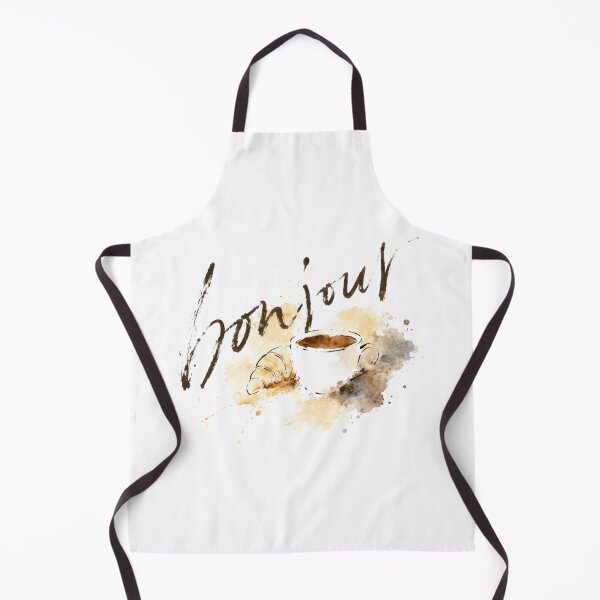 Item preview, Bonjour Coffee Croissant French Aesthetic Design designed and sold by LoppiPrintShop.