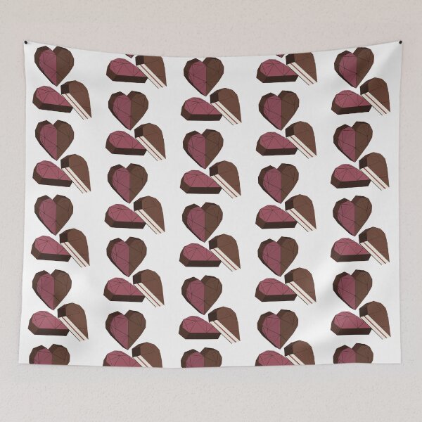 Item preview, Geometric Heart and Cake Fusion designed and sold by AtenaArtStudio.