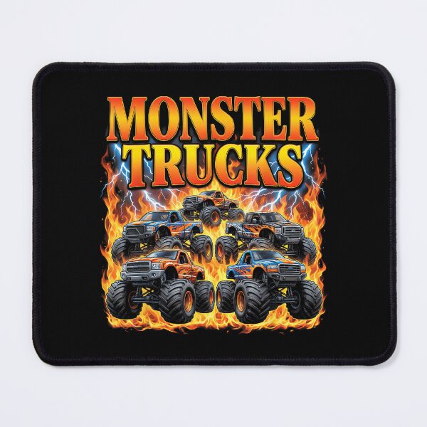 Item preview, Monster Trucks 90s Bootleg Vintage Style Fire Lightning designed and sold by PaulTSchafer.