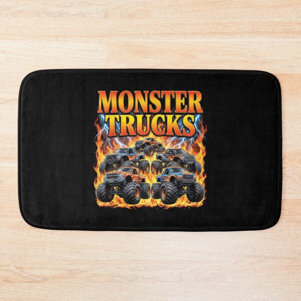 Item preview, Monster Trucks 90s Bootleg Vintage Style Fire Lightning designed and sold by PaulTSchafer.