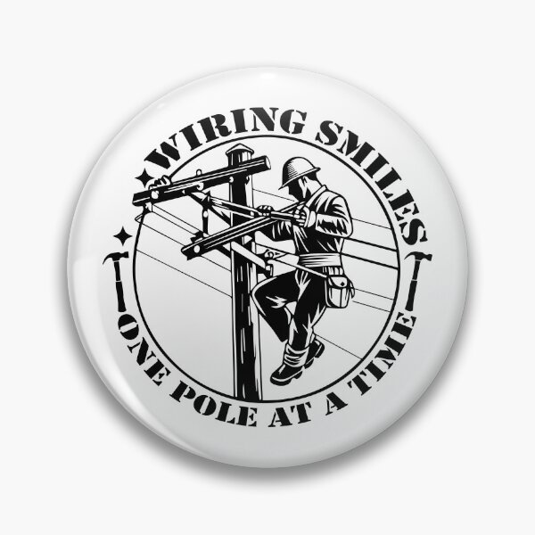 Item preview, Wiring Smiles One Pole At A Time - Funny Electrician Lineman Pride designed and sold by FuzionRaptor.