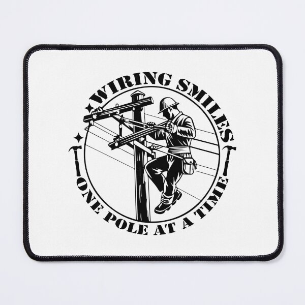 Item preview, Wiring Smiles One Pole At A Time - Funny Electrician Lineman Pride designed and sold by FuzionRaptor.