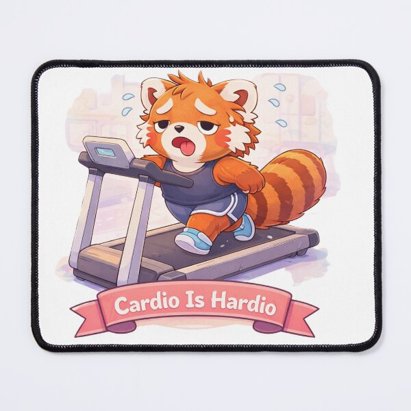 Item preview, Cardio Is Hardio – Panda Gym designed and sold by Creative and Humorous Arts.