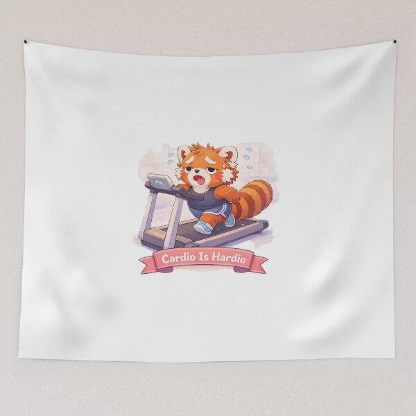 Item preview, Cardio Is Hardio – Panda Gym designed and sold by Creative and Humorous Arts.