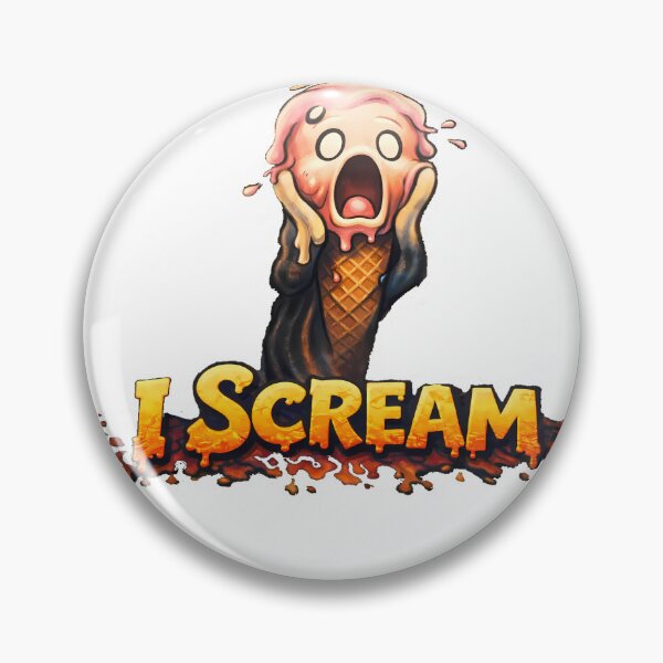 Item preview, I Scream Ice Cream Horror Pun Design designed and sold by AuraloomAtelier.