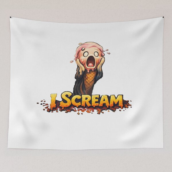 Item preview, I Scream Ice Cream Horror Pun Design designed and sold by AuraloomAtelier.